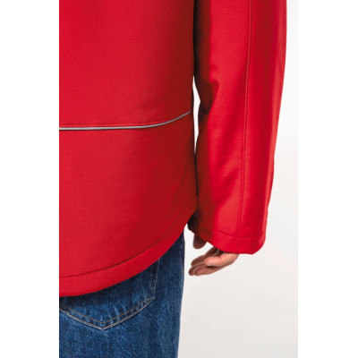 Men's hooded softshell lined parka